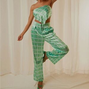 Pepper mayo past treasure pant set Seafoam green